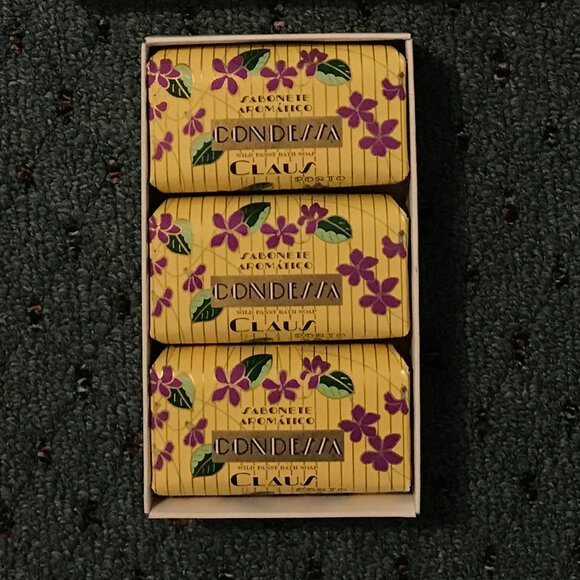 Claus Porto – Condessa Wild Pansy Soap (Deco Box of 3) - RARE FIND - Picture 2 of 4